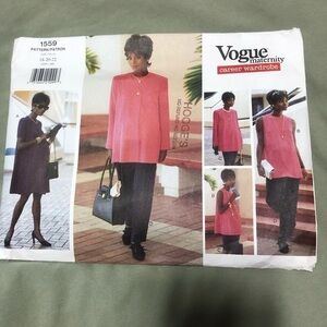 Vogue 1559- Vogue maternity career wardrobe- 18-20-22- pants, dress, skirt, coat